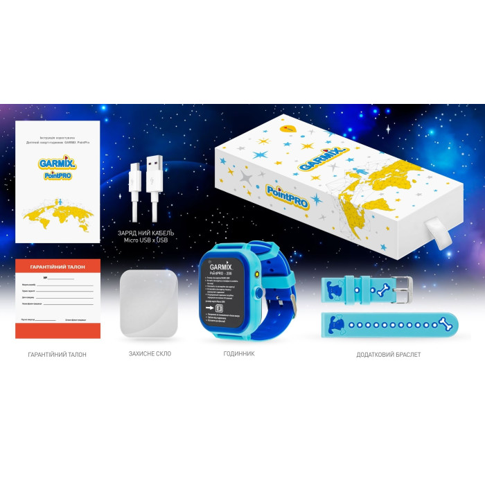 Смарт-годинник для дітей GARMIX PointPRO-200 4G/GPS/WIFI/VIDEO CALL BLUE