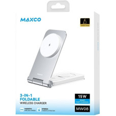 Бездротова зарядка MAXCO 3in1 15W Folding Wireless Charger (MW08) сір.