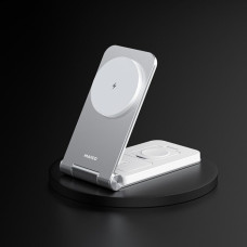 Бездротова зарядка MAXCO 3in1 15W Folding Wireless Charger (MW08) сір.