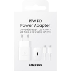 Зарядний пристрій Samsung 15W PD + C-C White EP-T1510XWEGEU