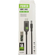 Кабель Power Boost cable USB-DC 5.5x2.1 9V 1 м чорний