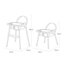 Стільчик для годування Xingtai Zuoxi Children's ZX-108 білий (white)