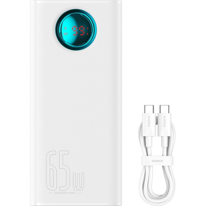 Power Bank Baseus Amblight 26800mAh 65W OE (P10022402223-00) білий