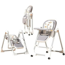 Стільчик-шезлонг для годування 2в1 BabyChair Z901 Grey (сірий)