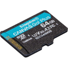 Карта пам'яті Kingston MicroSDXC 64GB Canvas Go Plus Gen4 200MB/s A2 U3 V30 (SDCG4/64GBSP)