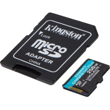Карта пам'яті Kingston MicroSDXC 256GB Canvas Go Plus Gen4 200MB/s A2 U3 V30 + SD-адаптер (SDCG4/256GB)