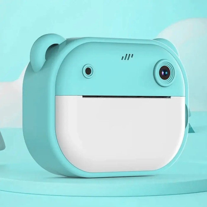 Дитячий фотоапарат-принтер Bambi Frog blue (blue)(6948679457692)