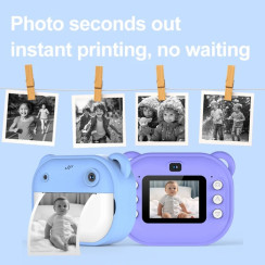 Дитячий фотоапарат-принтер Bambi Frog blue (blue)(6948679457692)