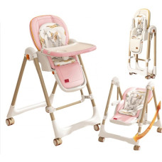 Стільчик-шезлонг для годування 2в1 Kidilo Baby Chair Z901 pink (11-3)