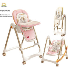 Стільчик-шезлонг для годування 2в1 Kidilo Baby Chair Z901 pink (11-3)