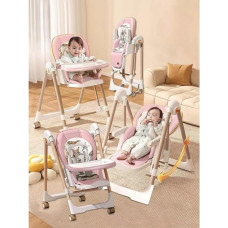 Стільчик-шезлонг для годування 2в1 Kidilo Baby Chair Z901 pink (11-3)