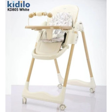 Стільчик для годування Kidilo KD805 з іграшкою white