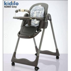Стільчик для годування Kidilo KD805 з іграшкою grey