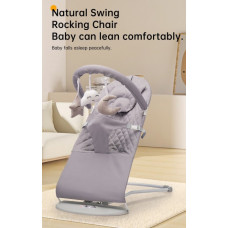 Дитячий шезлонг Kidilo Baby Shaking chair DKL-1108 (grey)