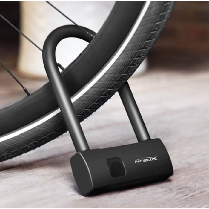 Замок Areox intelligent fingerprint U-lock short black