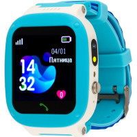 Дитячий смарт-годинник AmiGo GO004 Splashproof Camera + LED Blue