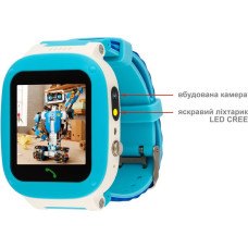 Дитячий смарт-годинник AmiGo GO004 Splashproof Camera + LED Blue
