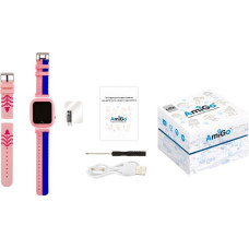 Дитячий смарт-годинник AmiGo GO004 Splashproof Camera + LED Pink