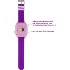 Дитячий смарт-годинник AmiGo GO005 4G WIFI Thermometer Purple