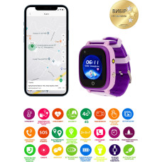 Дитячий смарт-годинник AmiGo GO005 4G WIFI Thermometer Purple