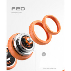 Гантелі FED набірні з функцією штанги 20KG (2*10кг) Black FED-8007