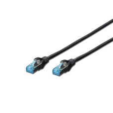Патч-корд CAT 5e SF-UTP, Cu, PVC AWG 26/7, довжина 1 м, колір чорний DK-1531-010/BL DIGITUS by ASSMANN