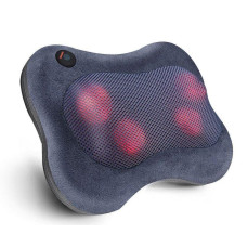Масажна подушка NAIPO Back and Neck (Ultra-soft Plush Fabric) для спини та шиї з підігрівом та додатковою функцією масажу Шиатцу (ультрам'яка плюшова тканина);модель - MGP-129M