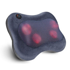 Масажна подушка NAIPO Back and Neck (Ultra-soft Plush Fabric) для спини та шиї з підігрівом та додатковою функцією масажу Шиатцу (ультрам'яка плюшова тканина);модель - MGP-129M