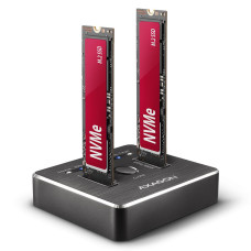 Док-станція AXAGON ADSA-M2C USB-C 3.2 Gen2 - 2x NVMe CLONE DUAL SDD Dock Station
