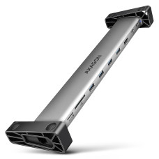 Хаб концентратор AXAGON HMC-10HLS USB-C 5Гбіт/с 9in1 hub, сірий