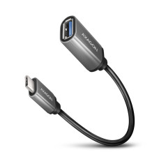 Адаптер  AXAGON RUCM-AFAC USB-C <> USB-A cable adapter cable adapter 0,2m, Silver