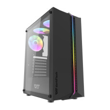 Корпус для комп'ютера DARK FLASH DK151 LED ATX без блока живлення, чорний
