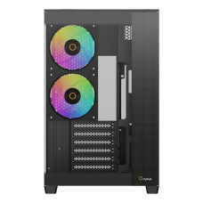 Корпус для комп'ютера ATX W/O PSU DELTA C74 ARGB чорний (DELTA-C74-BKD200XX-GL) OCYPUS