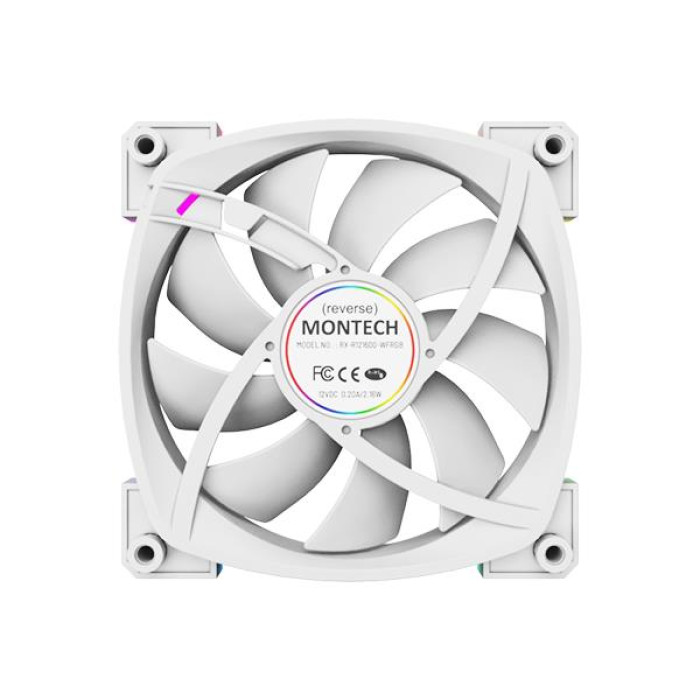 Корпусний вентилятор 120MM RX120 PWM WHITE MONTECH