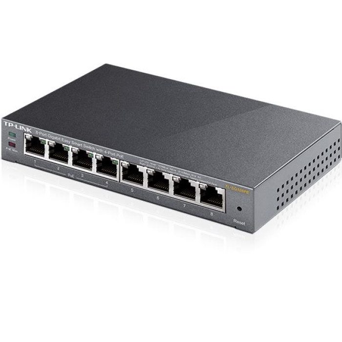 8-портовий гігабітний настільний РоЕ Easy Smart комутатор, TL-SG108PE  TP-LINK