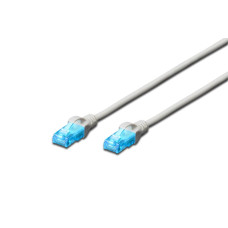 Патч-корд CAT 5e U-UTP, ПВХ AWG 26/7, довжина 1 м, колір сірий DK-1512-010 DIGITUS by ASSMANN