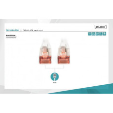 Патч-корд DIGITUS CAT 6 S-FTP, 20м, AWG 27/7, LSZH, сірий DK-1644-200