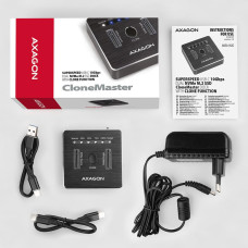 Док-станція AXAGON ADSA-M2C USB-C 3.2 Gen2 - 2x NVMe CLONE DUAL SDD Dock Station