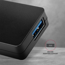 Хаб AXAGON HUE-G1A SuperSpeed USB SLIM hub, cable 14cm Type-A, Black