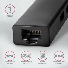 Хаб концентратор AXAGON HMC-GL3A SuperSpeed USB-C hub + gigabit LAN