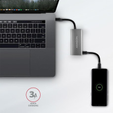 Хаб концентратор  AXAGON HMC-4G2 SuperSpeed ​​USB-C 10 Gbps SPEEDSTER 4, Grey