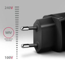 Мережевий зарядний пристрій AXAGON ACU-PQ30, QC3.0,4.0/AFC/FCP/PPS/Apple + PD type-C, 30W, black