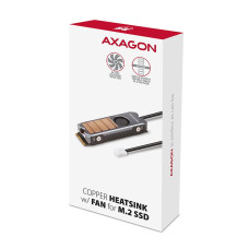 Радіатор з вентилятором для накопичувачів AXAGON CLR-M2FAN heatsink for M.2 SSD