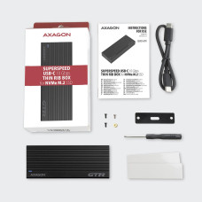 Зовнішній карман для накопичувачів AXAGON EEM2-GTR SuperSpeed+ USB-C - NVMe M.2 THIN RIB box