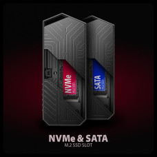 Зовнішній карман для накопичувачів AXAGON EEM2-GAM USB-C 10Gbps - M.2 NVMe & SATA SSD GAME M.2 box