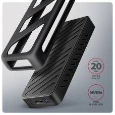 Зовнішній карман для накопичувачів AXAGON EEM2-20G USB-C 20Gbps - M.2 NVMe SSD ARMORED box