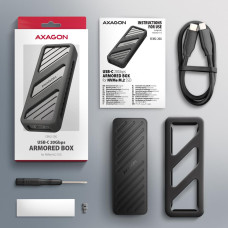 Зовнішній карман для накопичувачів AXAGON EEM2-20G USB-C 20Gbps - M.2 NVMe SSD ARMORED box