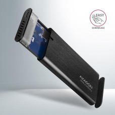 Зовнішній карман для накопичувачів AXAGON EEM2-SB2 SuperSpeed+ USB-C - M.2 NVMe & SATA SSD RAW box