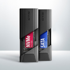 Зовнішній карман для накопичувачів AXAGON EEM2-GTS2 USB-C 10Gbps - M.2 NVMe & SATA SSD THIN SCREWLESS box