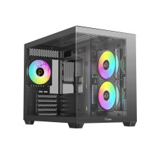 Корпус для комп'ютера MATX W/O PSU GAMMA C54 ARGB чорний (GAMMA-C54-BKD300XX-GL) OCYPUS